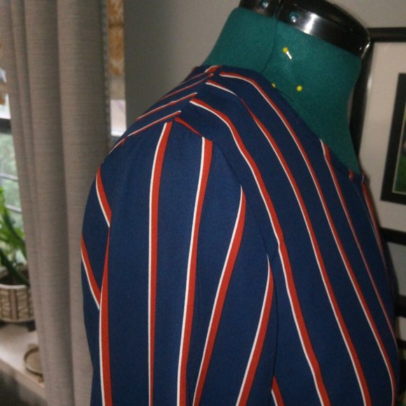 Maurice’s Pinstriped Tie Waist Blouse Sz Large - Picture 2 of 15